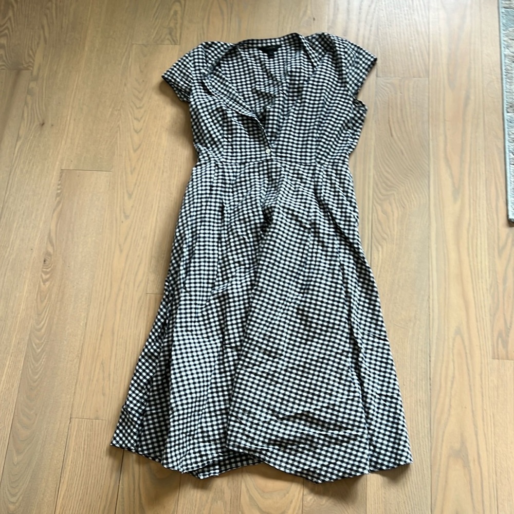 Cotton checkered jcrew dress